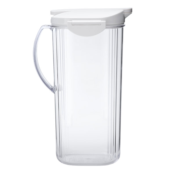 2 Quarts Plastic Pitcher with Lid, Clear Wide Plastic Pitcher Great for  Iced Tea