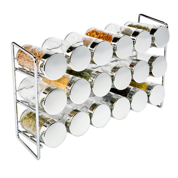 Polder Chrome 18-Bottle Spice Rack | The Container Store