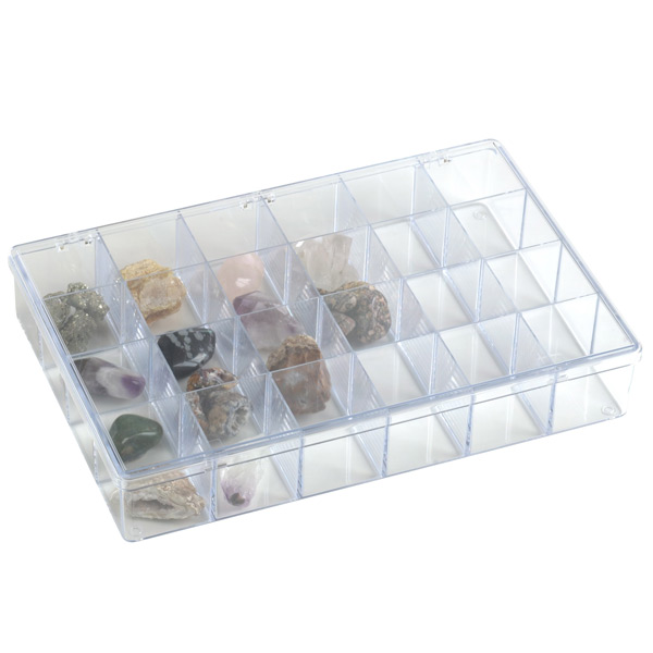24 Compartment Small Parts Storage Container Adjustable Compartments  Dividers Clear PLASTIC Craft Tray Store Organize Organizer Compartments -   Denmark