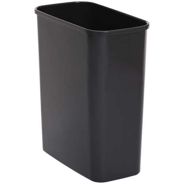 Lustroware Black Eco 4 gal. Rectangular Trash Can | The Container Store