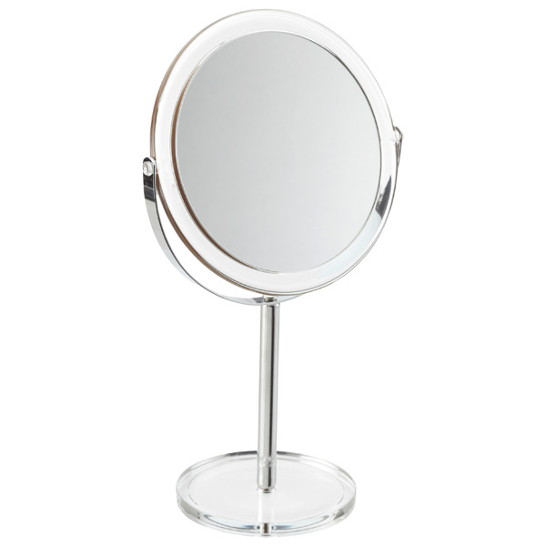 1X/5X Countertop Pedestal Makeup Mirror | The Container Store