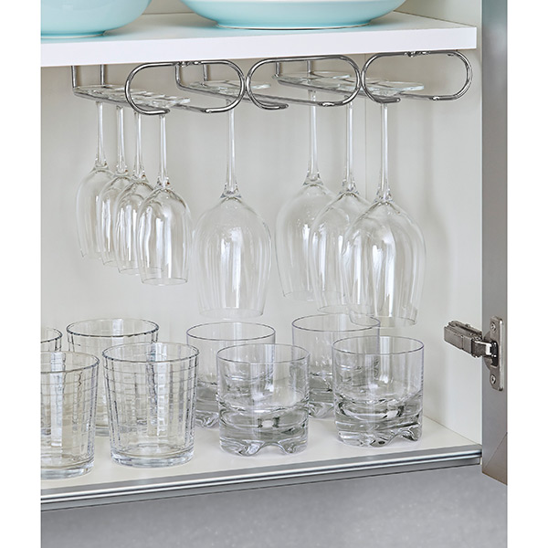 Chrome Wine Glass Holders | The Container Store