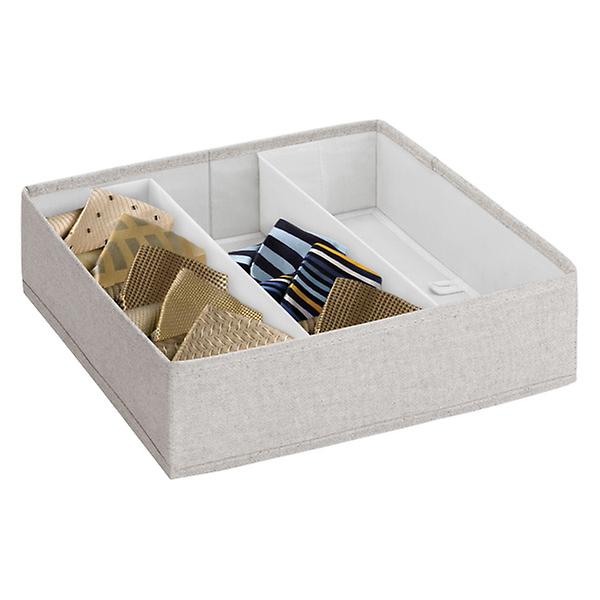 Cambridge 3-Section Drawer Organizer Black, 14 Sq. x 4 H | The Container Store