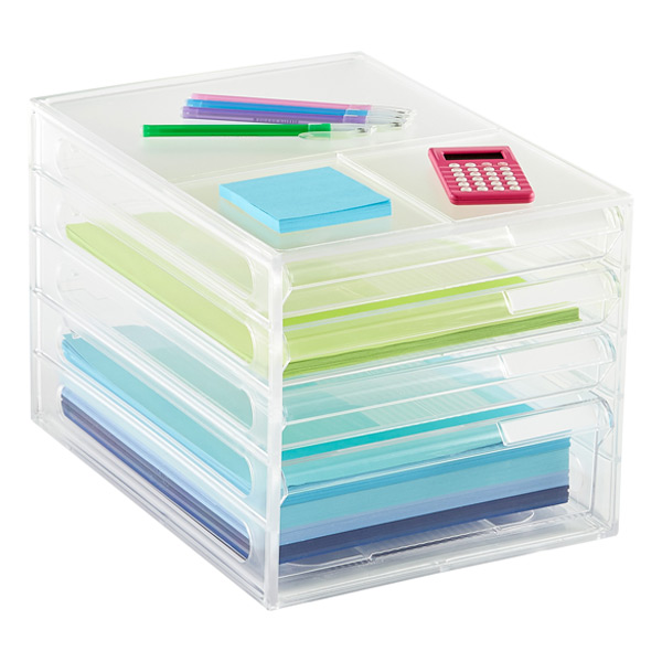 4-Drawer Desktop Paper Organizer | The Container Store
