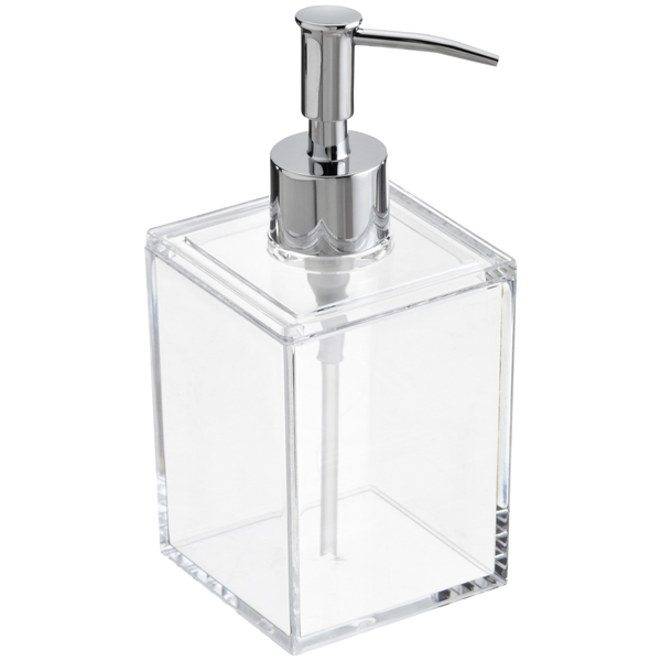 12 oz. Square Acrylic Pump Dispenser | The Container Store