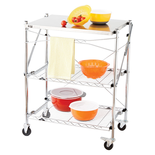 InterMetro Folding Chef's Cart | The Container Store