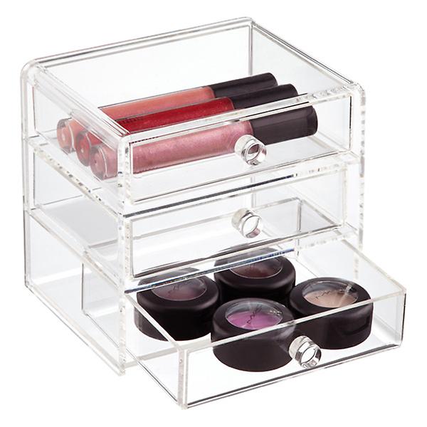 Polder 3-Drawer Acrylic Makeup Storage Caddy (Clear)
