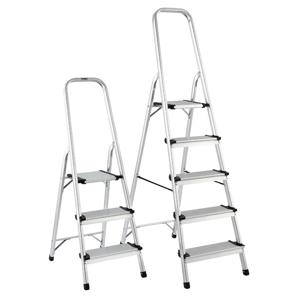 Polder 3- & 5-Step Aluminum Folding Ladders | The Container Store
