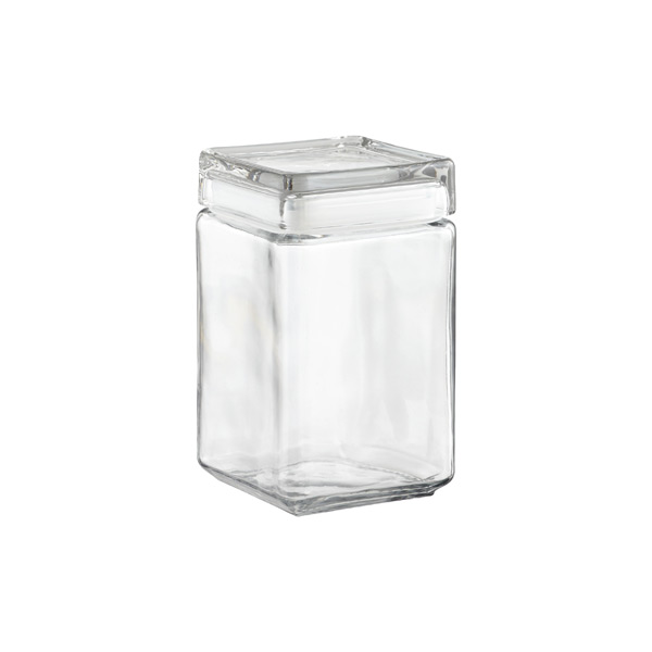 Anchor Hocking Stackable Square Glass Canisters | The Container Store