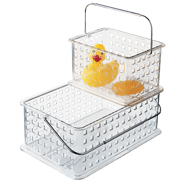 iDesign Clear Grid Totes | The Container Store