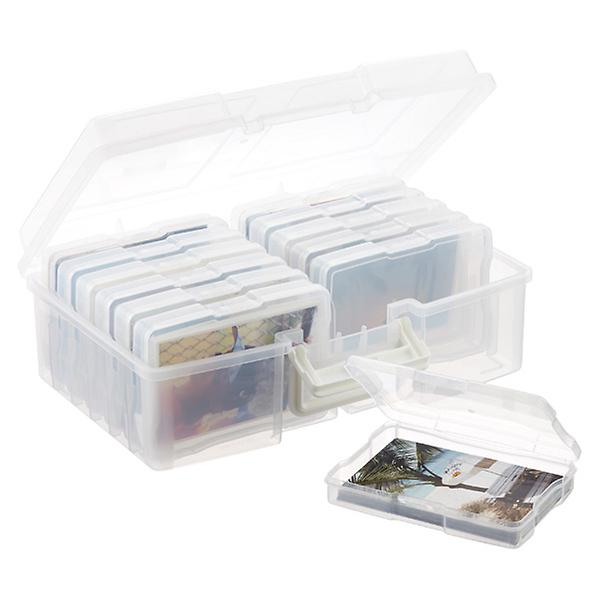 5X7 Inch Photo Storage Box Photo Organizer Picture Storage Containers  Multicolor Plastic Photo Craft Keeper Case