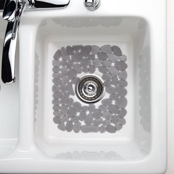 iDesign Graphite Pebblz Sink Mat | The Container Store