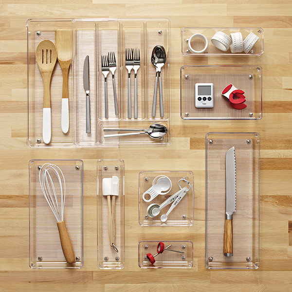 iDesign Linus Expandable Cutlery Organizer | The Container Store
