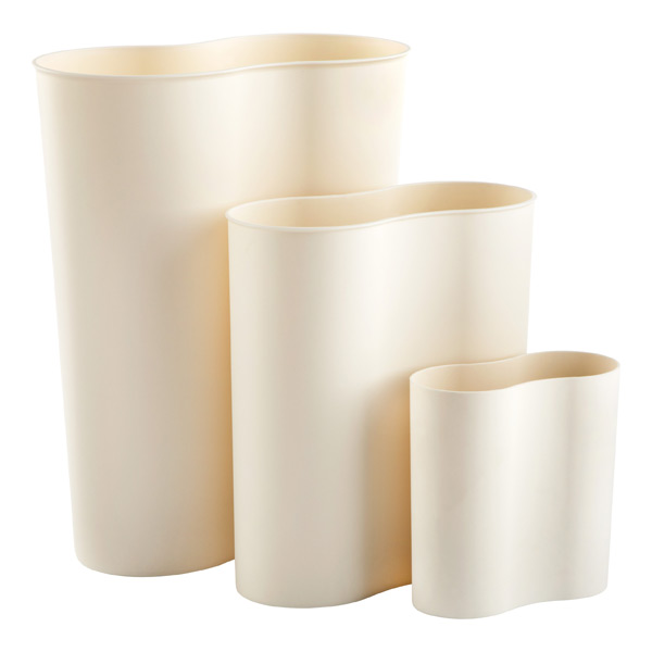 White Eco Cocoon Trash Cans | The Container Store