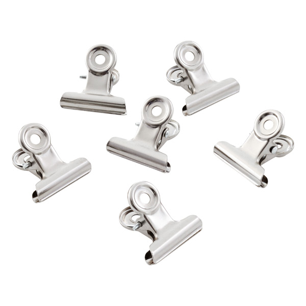 Three by Three Stainless Steel Mini Bulldog Clip Magnets | The Container  Store