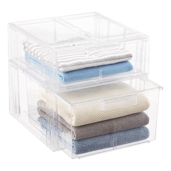 Large Stackable Organizer Tray Translucent, 9-1/2 x 13 x 2-3/4 H | The Container Store