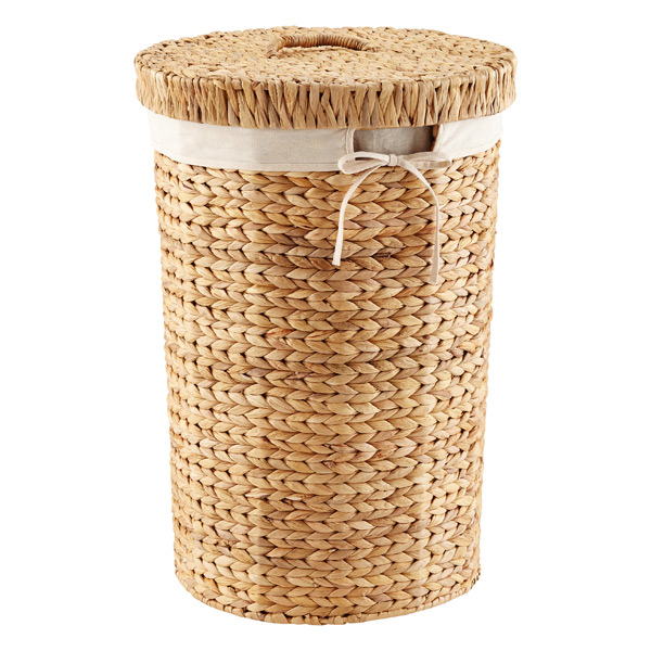Round Water Hyacinth Hamper | The Container Store