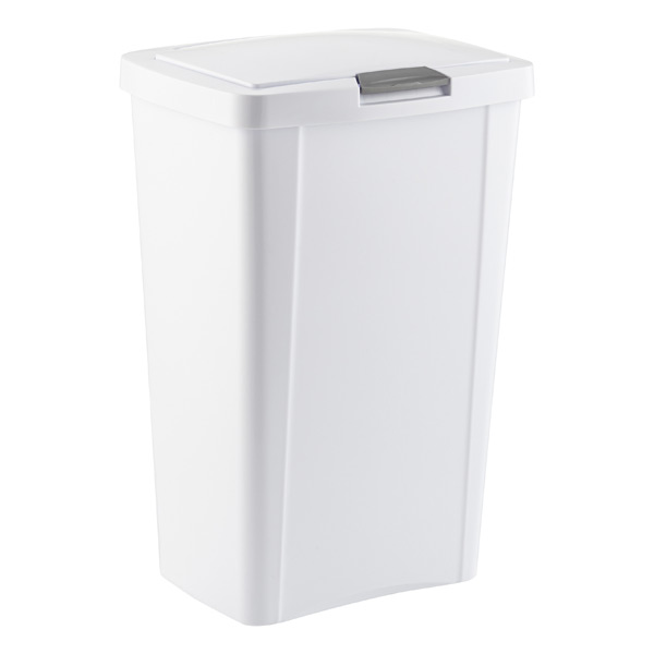 Sterilite White Touch-Top Trash Cans | The Container Store