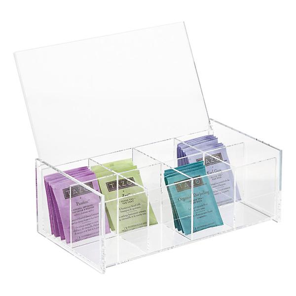 Buy mDesignTea Storage Boxes - Plastic Tea Box with 8 Compartments