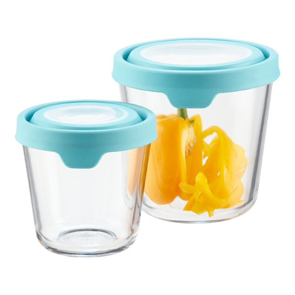 Anchor Hocking Tall Round Glass Food Storage Containers | The Container  Store