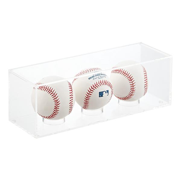 Acrylic Triple Baseball Premium Display Cube | The Container Store