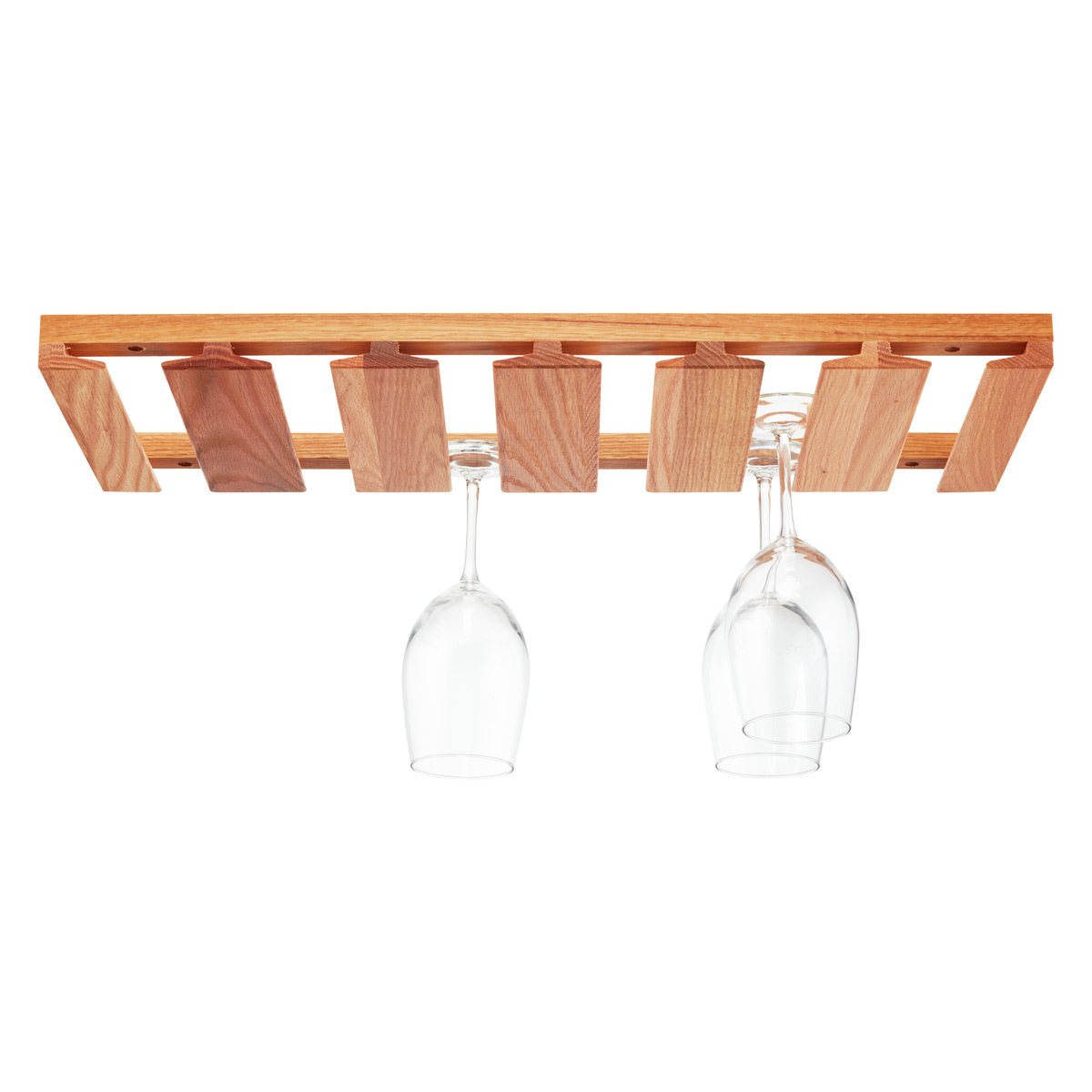 Oak Undercabinet Wine Glass Rack | The Container Store