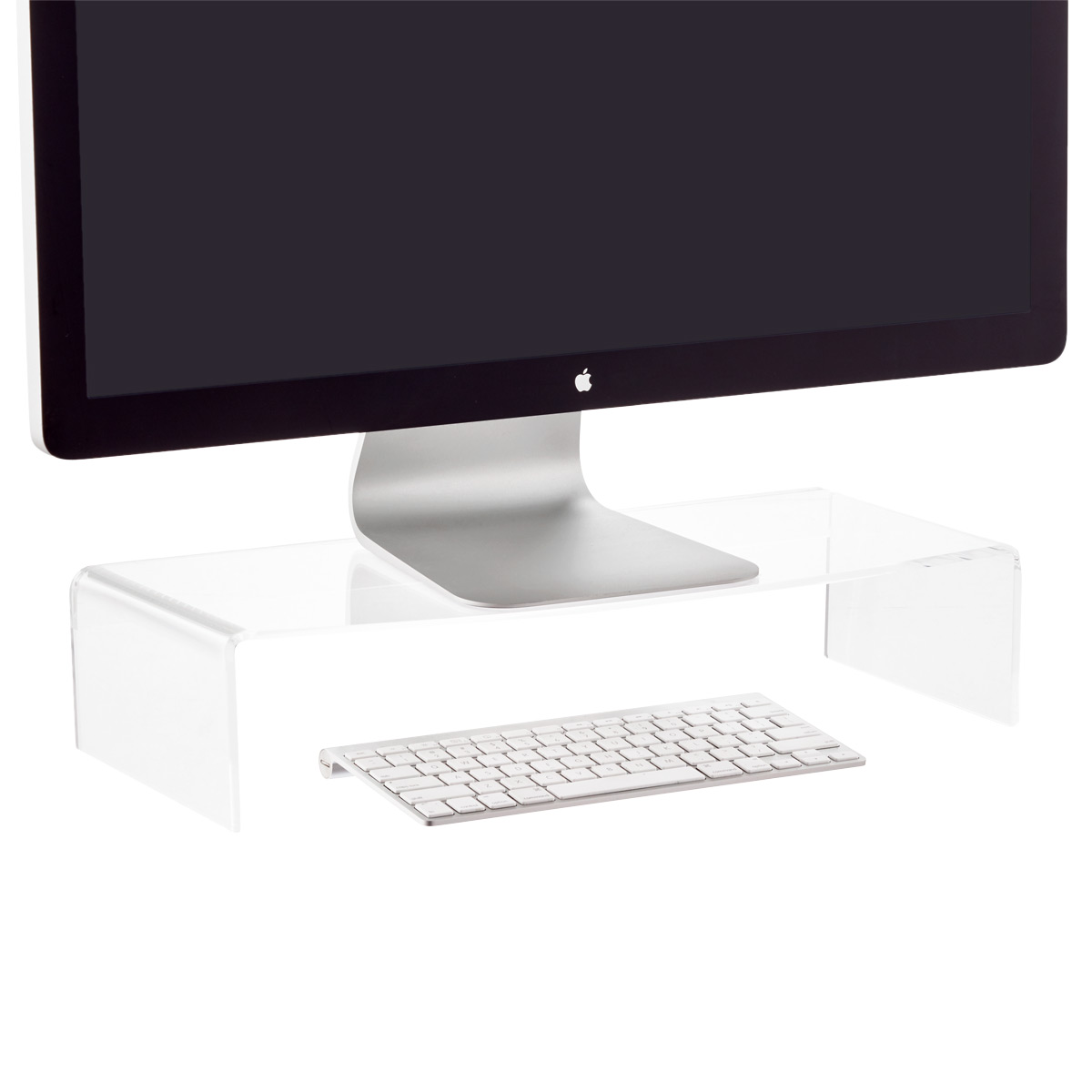 Clear Acrylic Monitor Riser | The Container Store