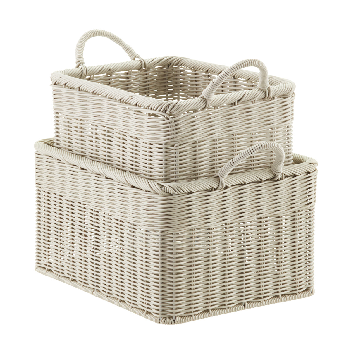 woven plastic storage basket