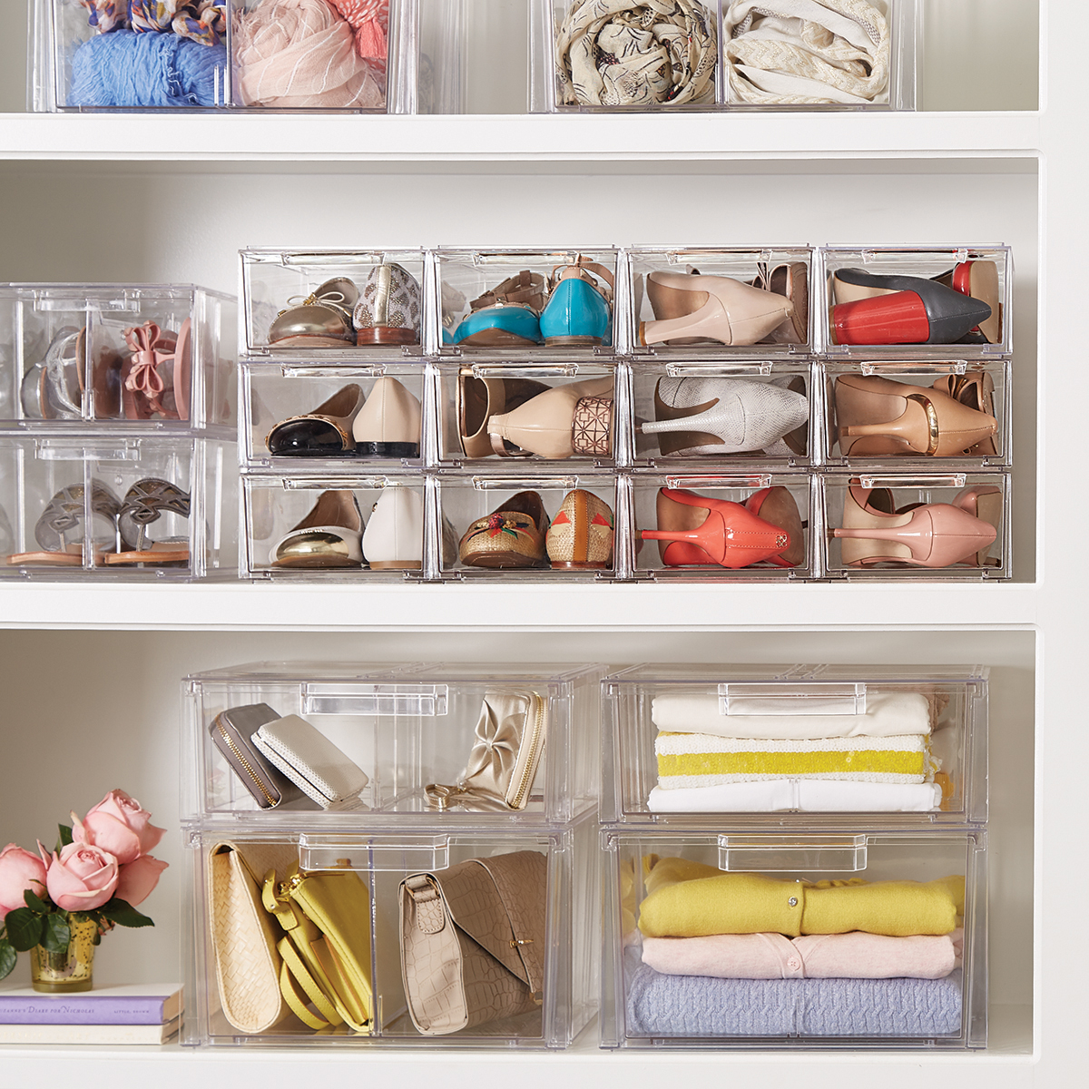 Clear Stackable Shoe Drawer 