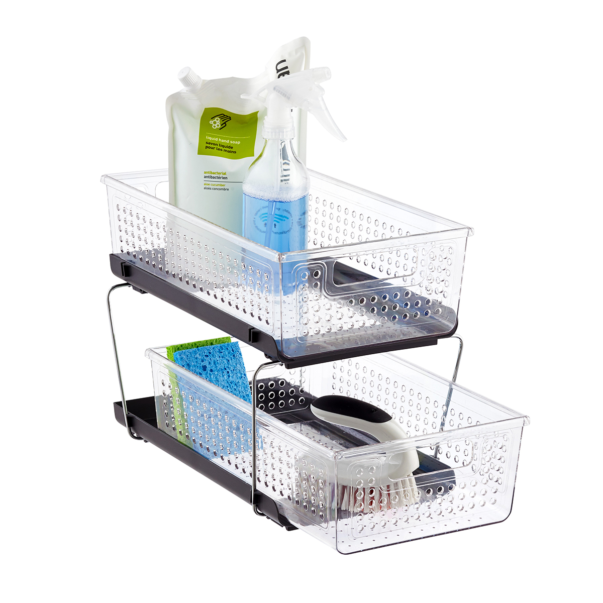 Madesmart madesmart 2-tier organizer with dividers-bath collection