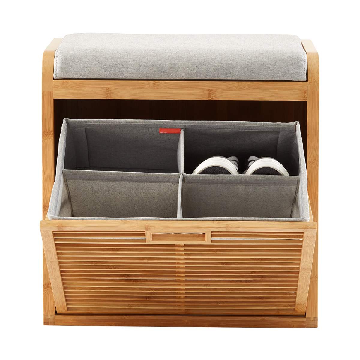 Lotus Bamboo Storage Bench | The Container Store