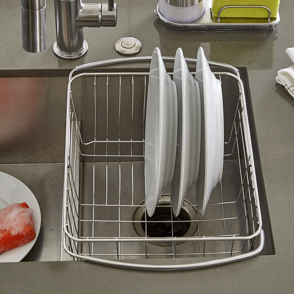 Sinkin Dish Rack- In-Sink Dish Drying Rack