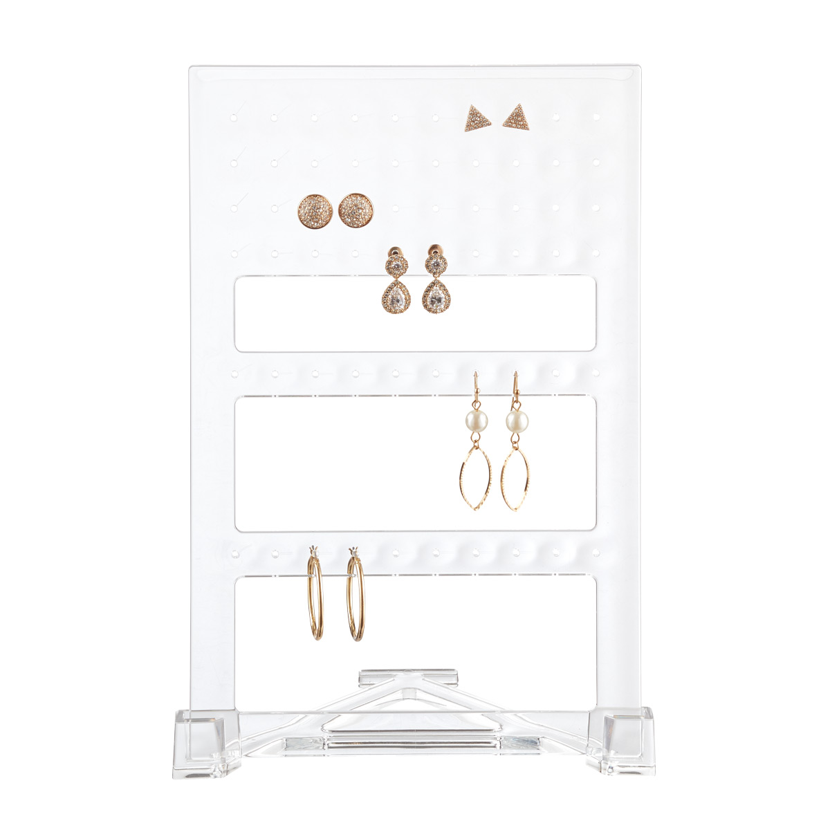 3Pcs Earring Display Stand Acrylic Earring Holder Jewelry Rack