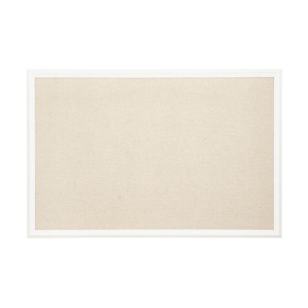 U-Brands White & Natural Large Farmhouse Linen Bulletin Board | The  Container Store