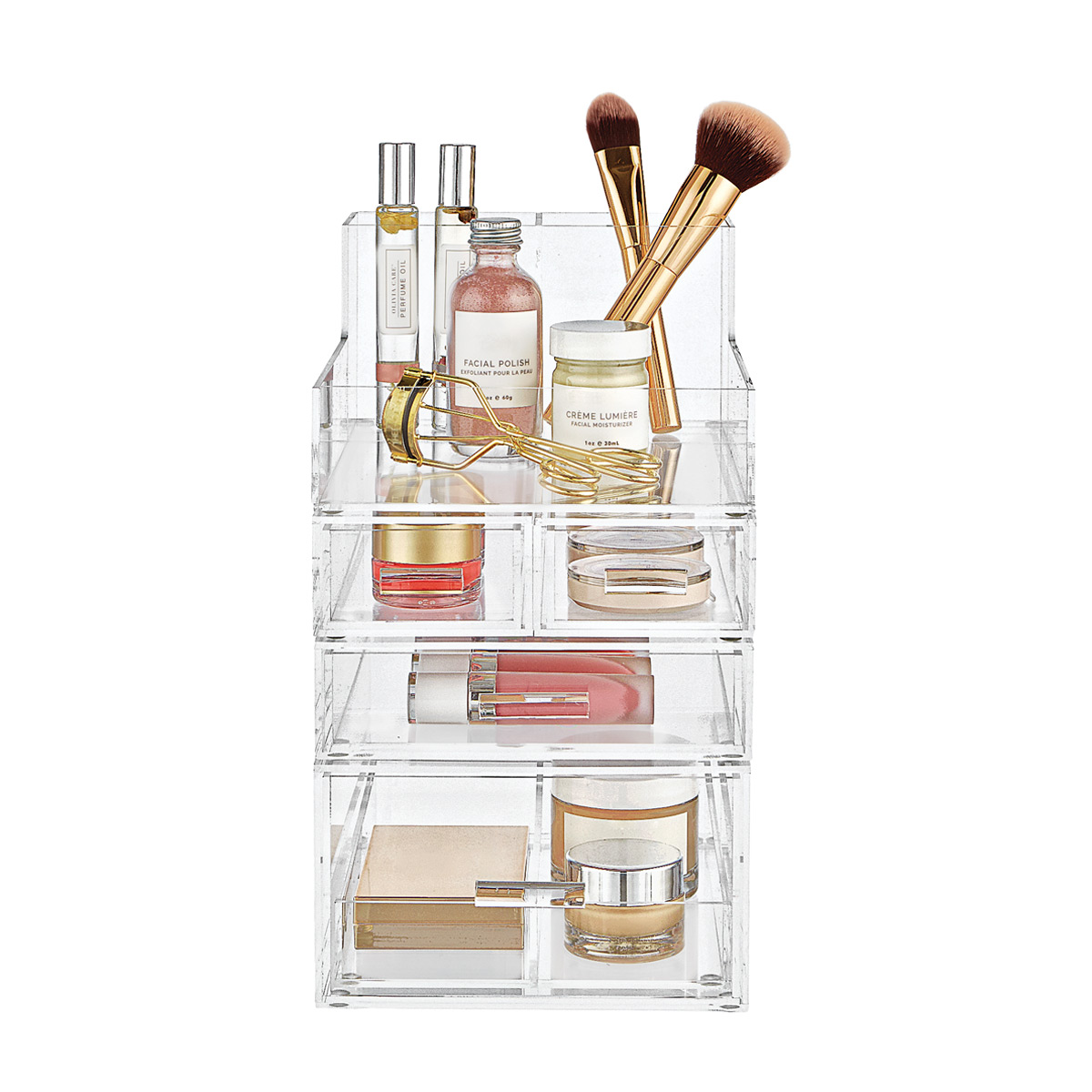 Luxe Acrylic Small Makeup Storage Starter Kit | The Container Store