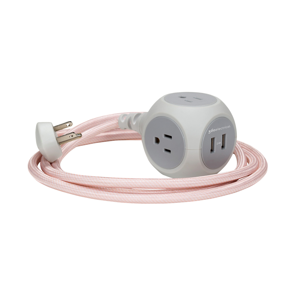 360 Electrical Habitat Extension Cord with USB | The Container Store