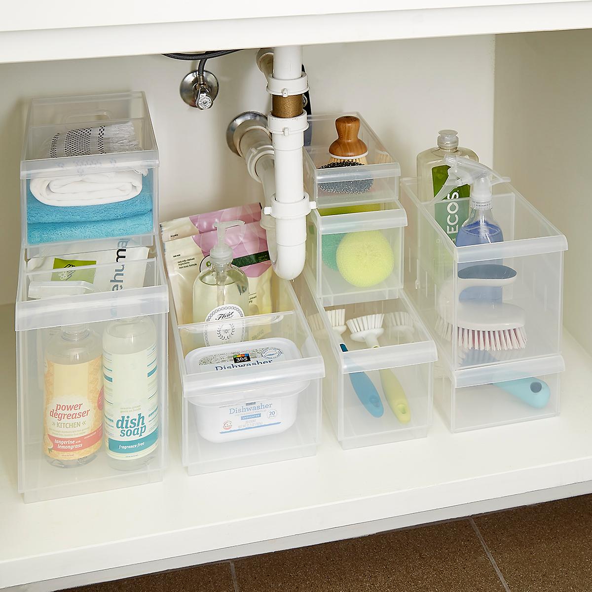 Stackable Under Sink Organization Starter Kit | The Container Store