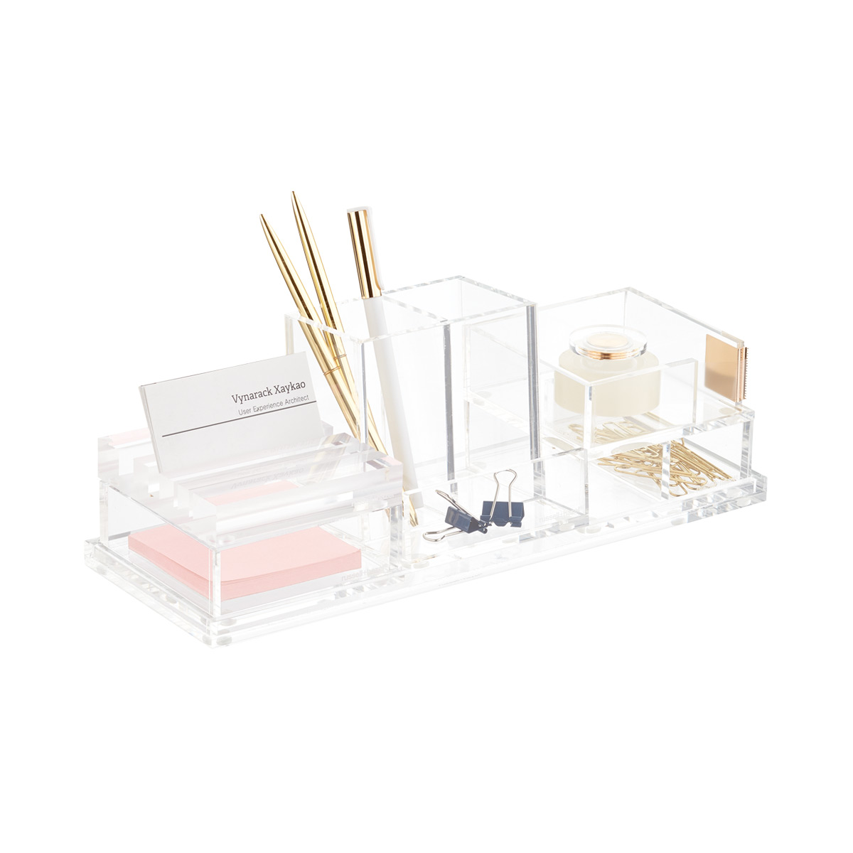 Russell Hazel Acrylic Bloc Collection System | The Container Store
