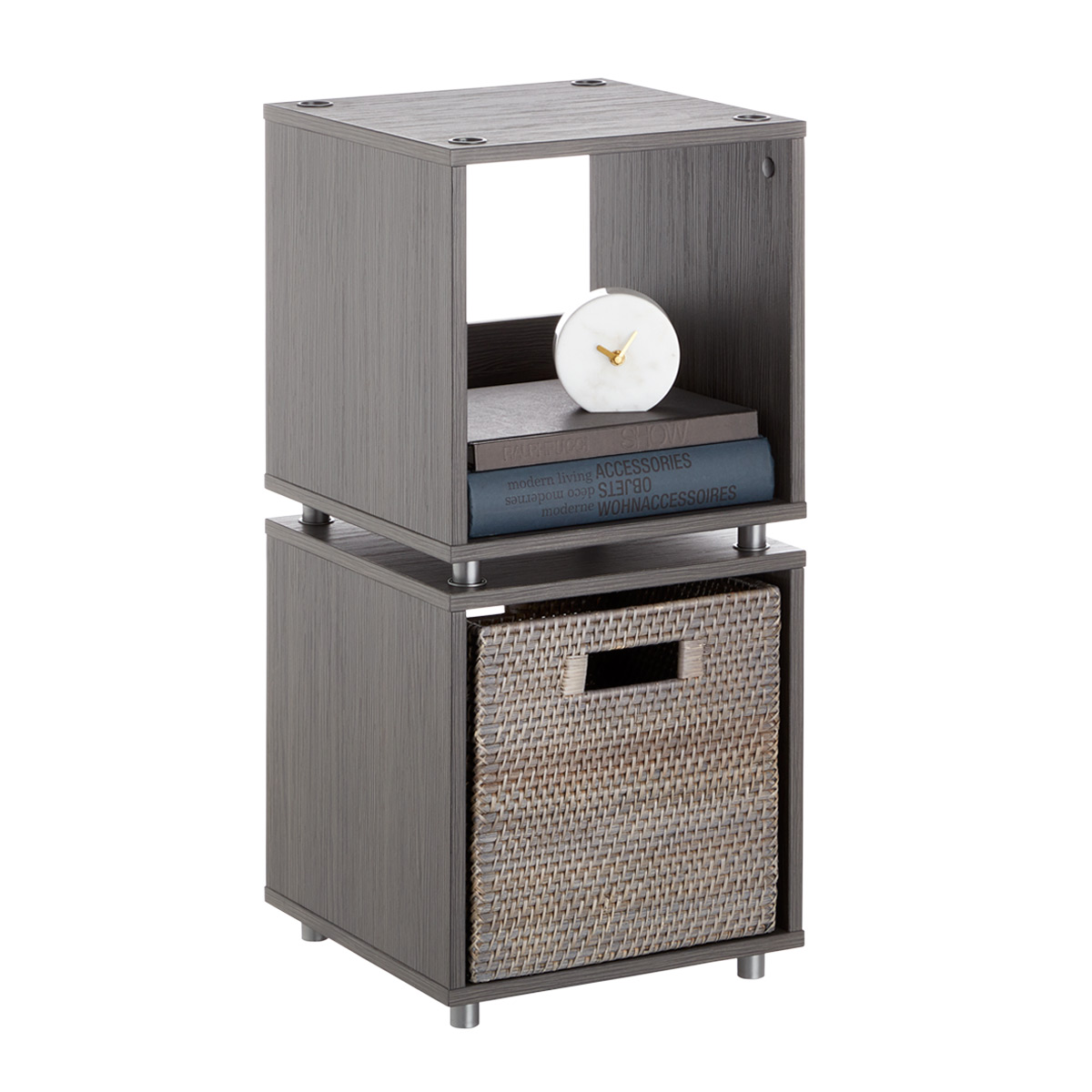 Small Weathered Smoke Vario Stackable Shelf | The Container Store