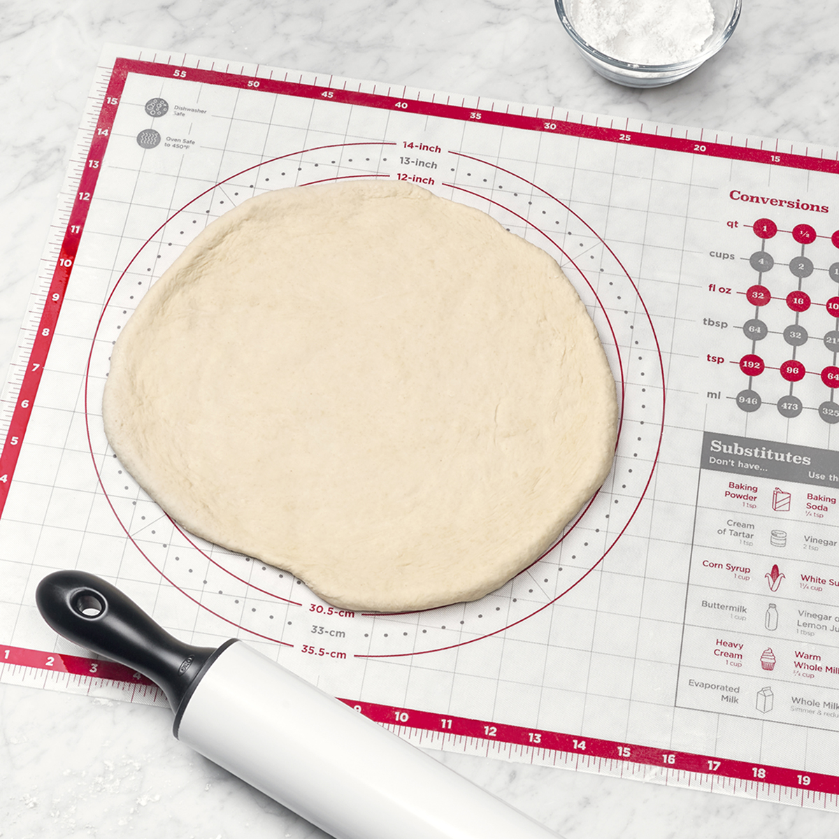 OXO Good Grips Pastry Mat in White/Red - Winestuff