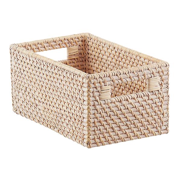 Rattan Storage Bins with Handles | The Container Store