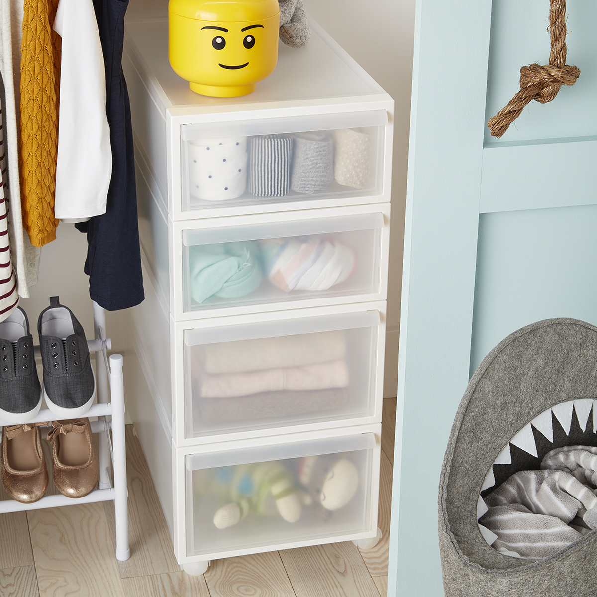 Like-it Clear Stackable Drawers  Container store, Storage closet  organization, Closet organizing systems