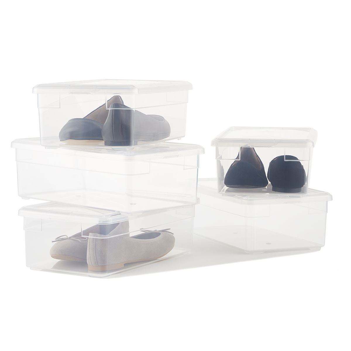 clear plastic shoe containers