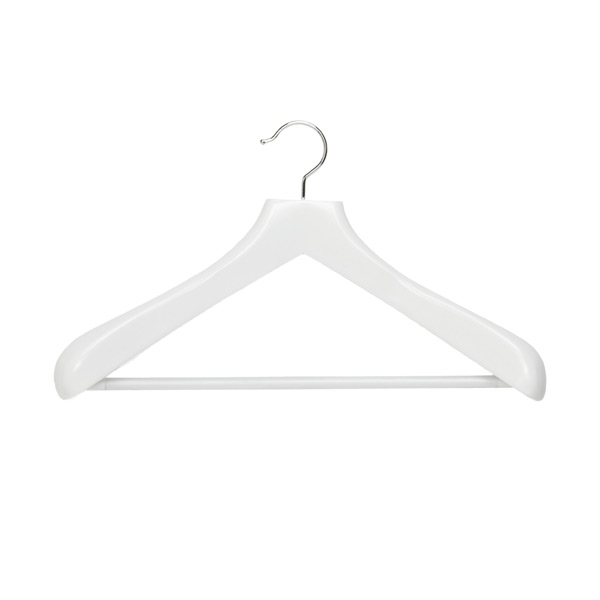 Superior White Wooden Coat & Suit Hangers | The Container Store