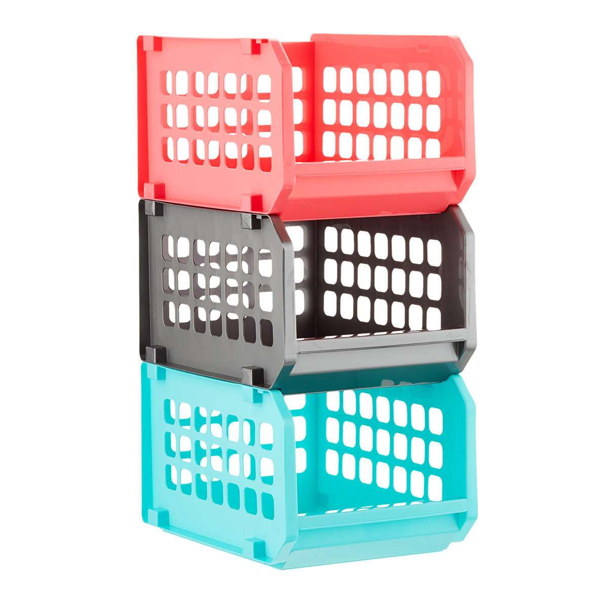 Stacking Storage Bins Pkg/3 | The Container Store