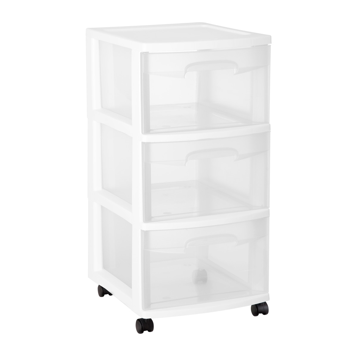 Wide 3-Drawer Cart with Wheels, White Storage Drawer Organizer Mini Drawer  Organizer Drawer Divider Storage Drawers