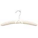 Natural Canvas Padded Hangers w/Chrome Hook & Clips - Closet Hanger Factory