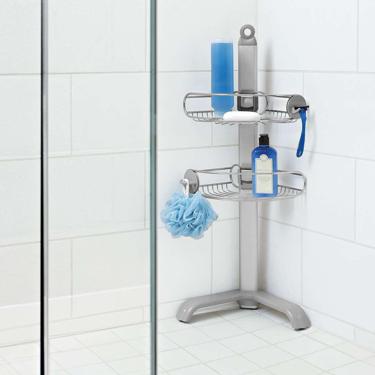 simplehuman Corner Shower Caddy | The Container Store