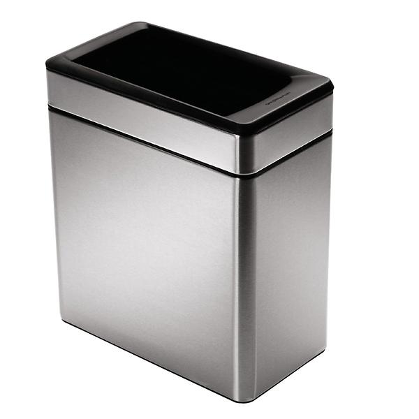 simplehuman Stainless Steel 2.6 gal. Profile Open Trash Can | The Container  Store