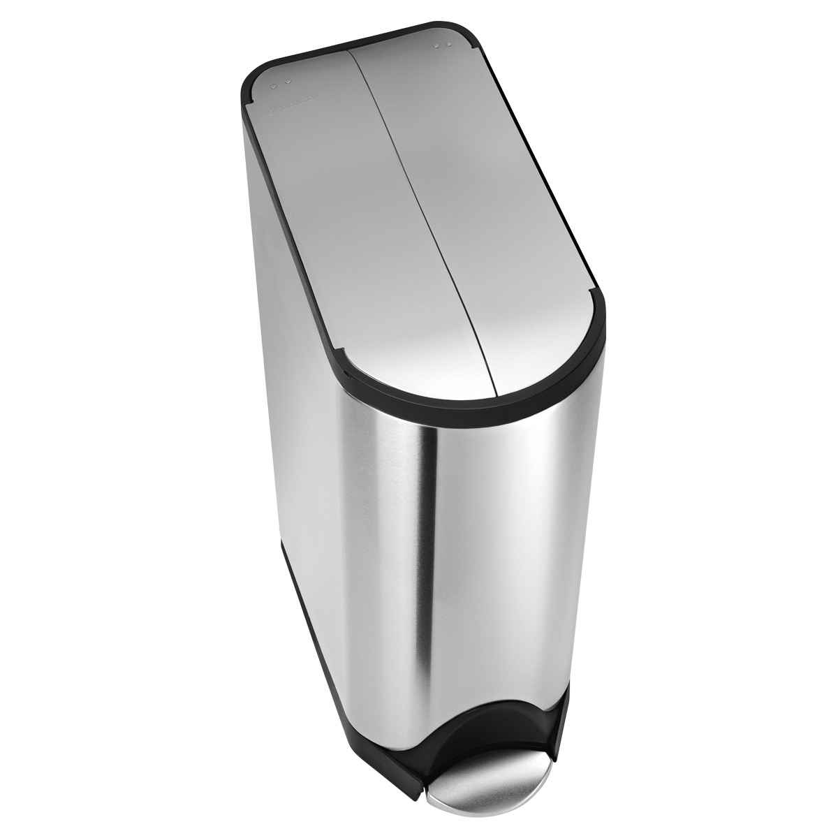 simplehuman Stainless Steel 11.8 gal. Butterfly Step Trash Can | The  Container Store